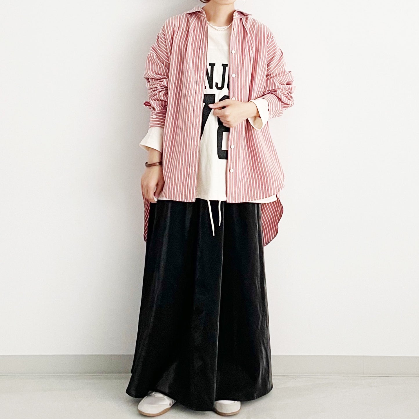 【organic】後タックデザインチュニックシャツ