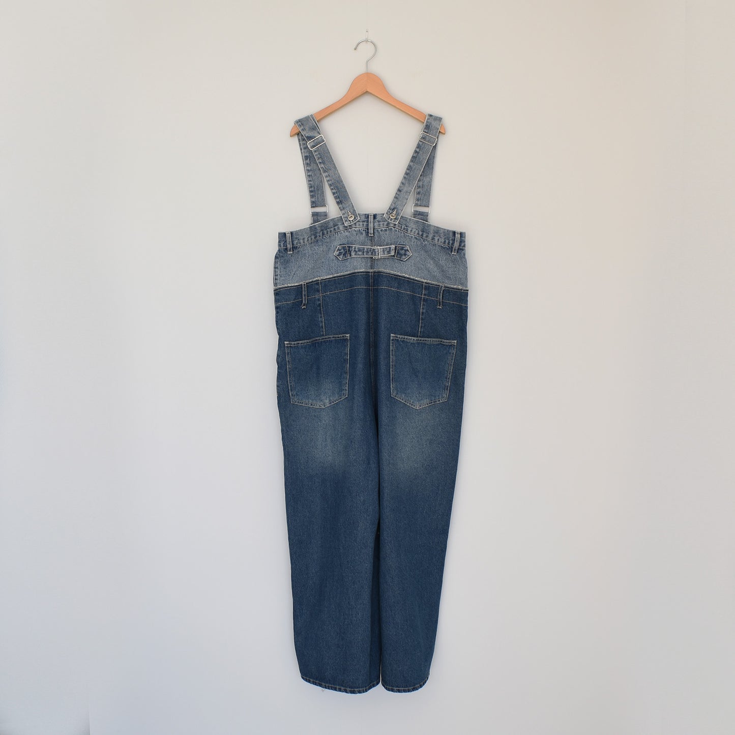 【mililopiulu】Wウェストデニムロングサロペット