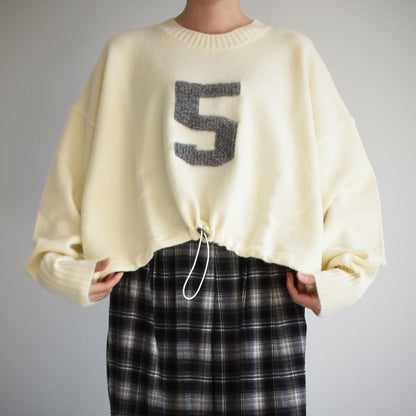 【organic】ジャガードナンバーロゴショートプルオーバー