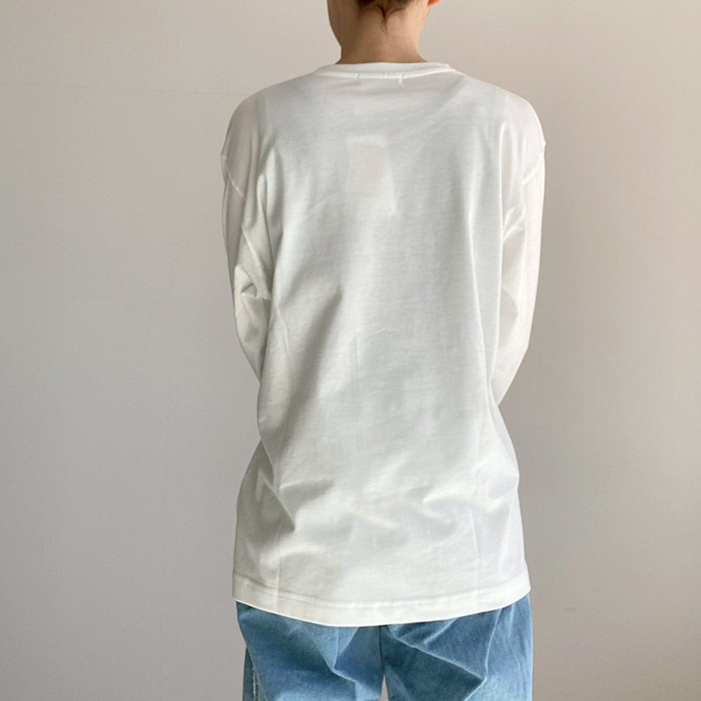 【gleam】天竺ロゴ＆キャットプリントロンT