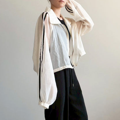 【Fun Fashion Future】シャイニーラインシアーブルゾン