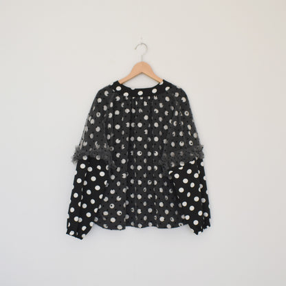 【sandy】レイヤードドルマンブラウス