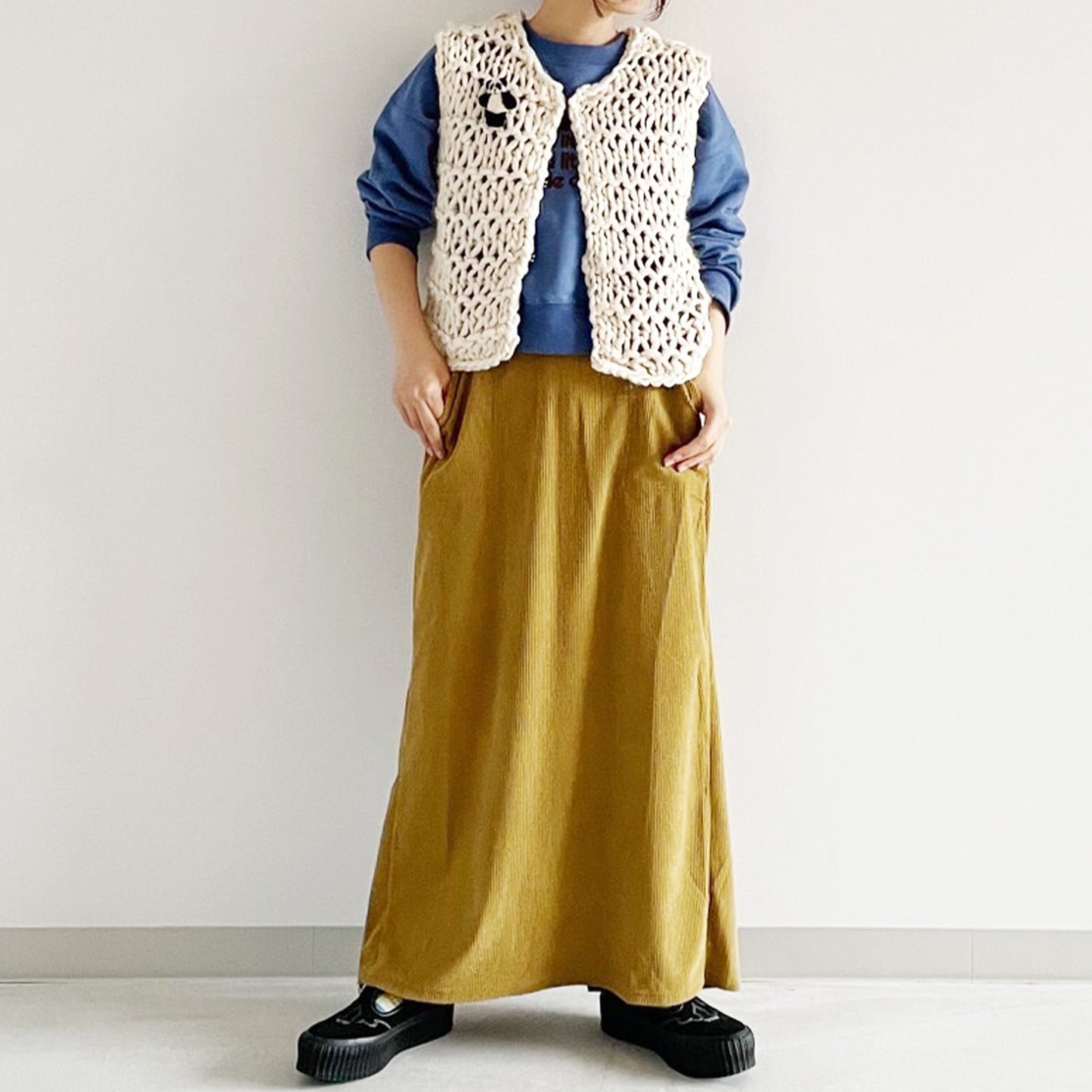 【gleam】ハンドニットベスト