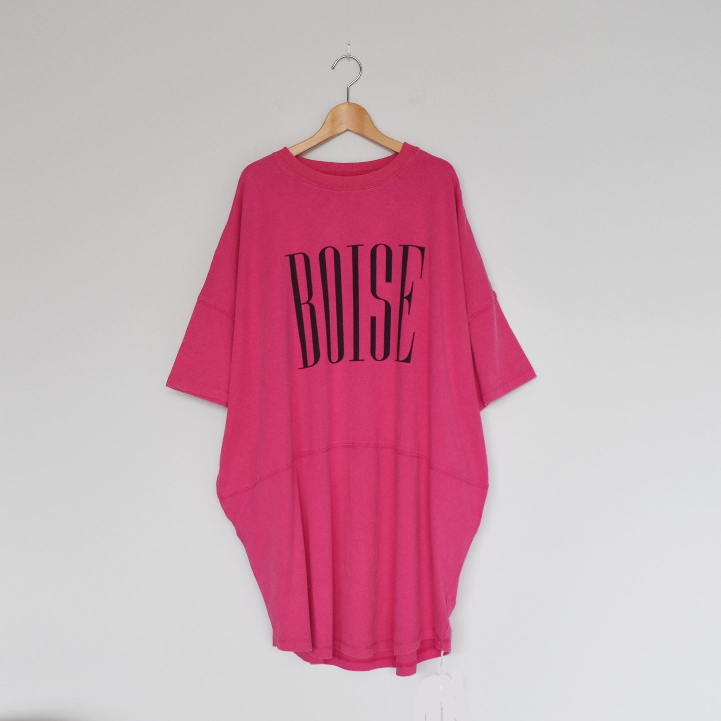【en haut】天竺編みパウダーBOISEプリントチュニックTシャツ