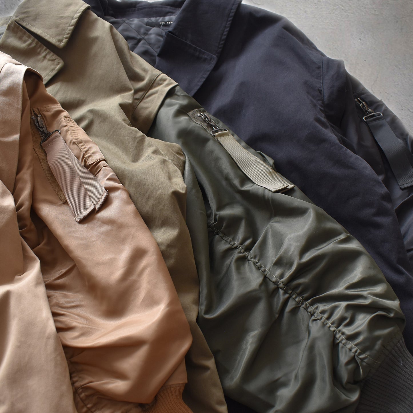 【urban hymns】MA-1スリーブビッグカラーコート