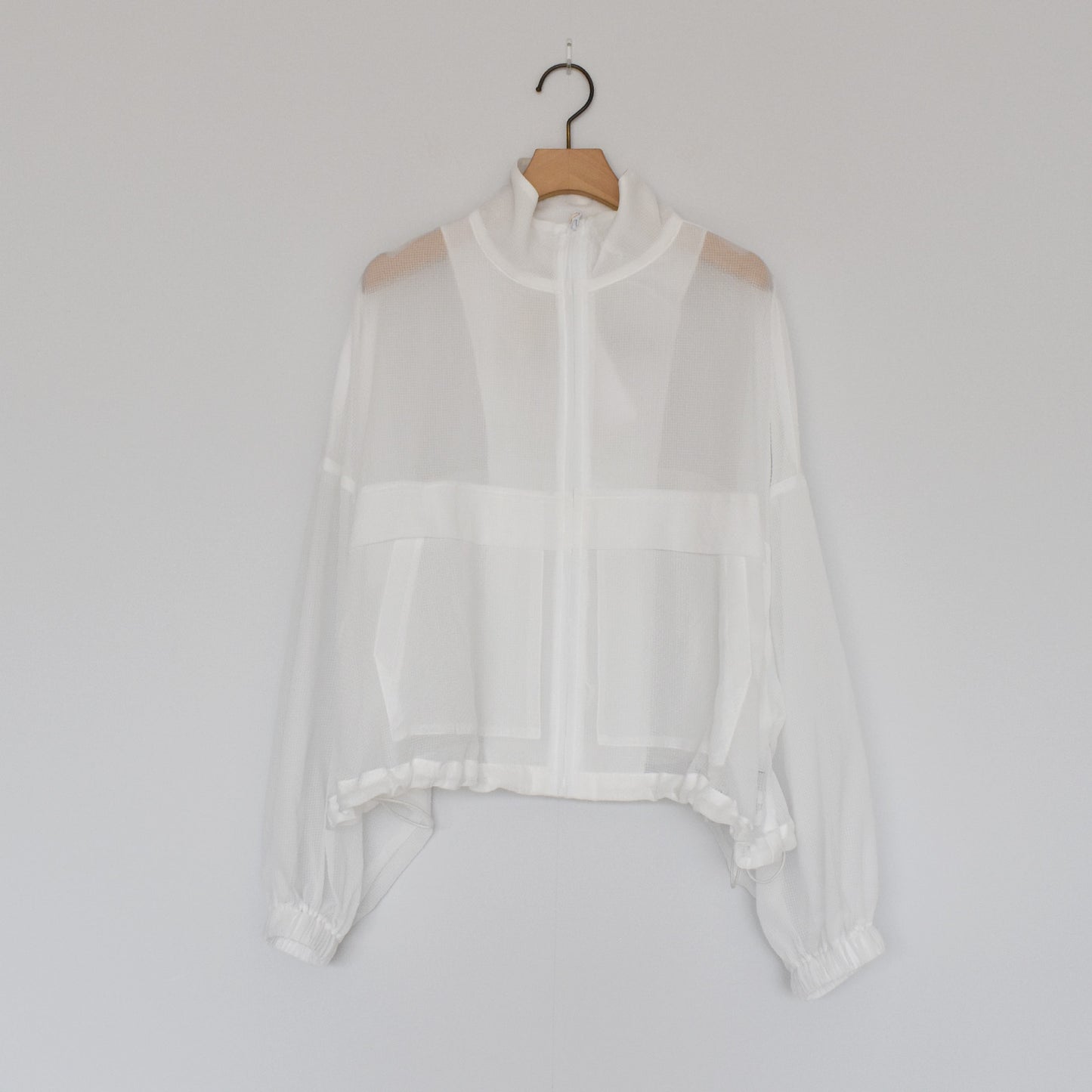 【en haut】シアーリップストップブルゾン