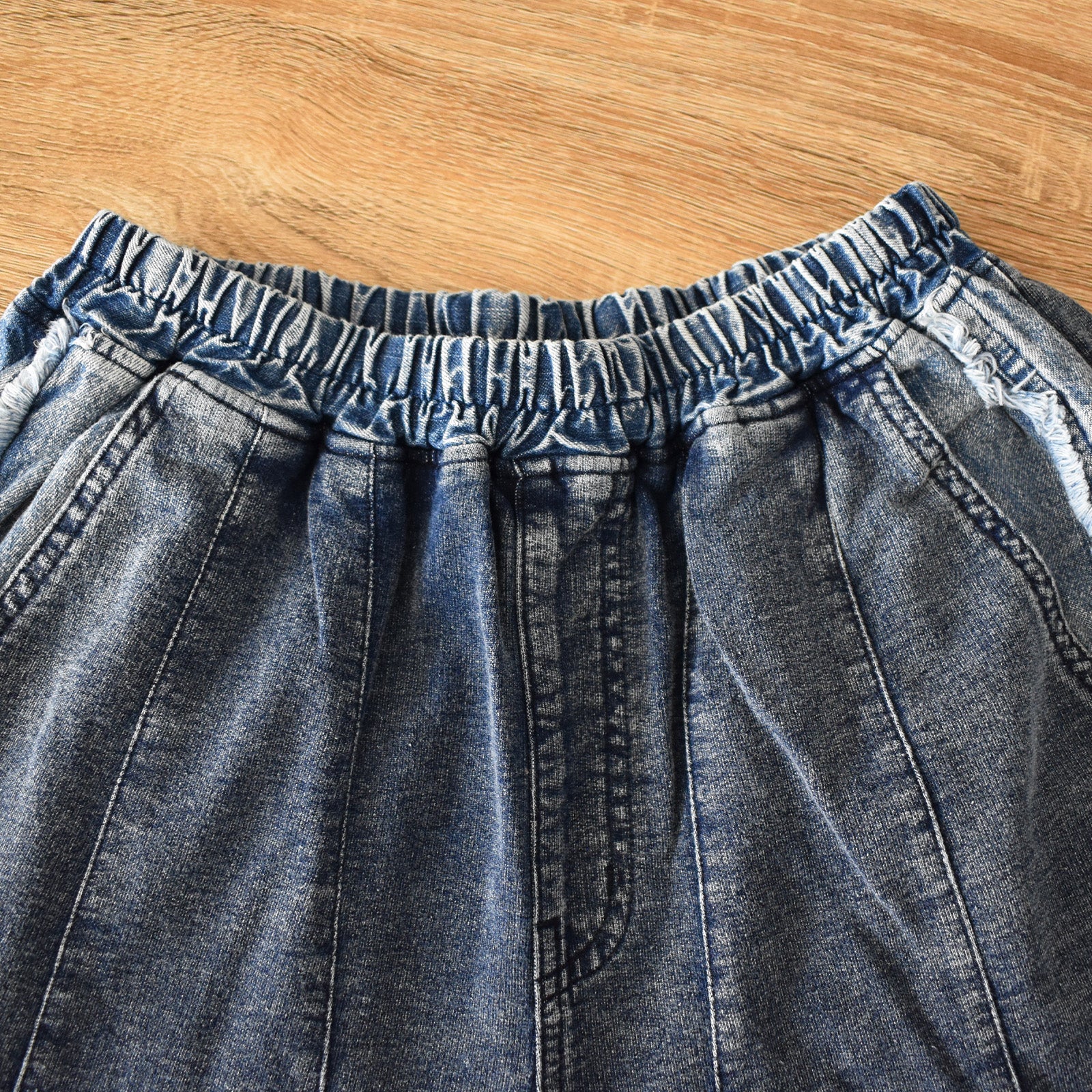 mililopiulu】ケミカルデニム裏毛パフパンツ – fiLL