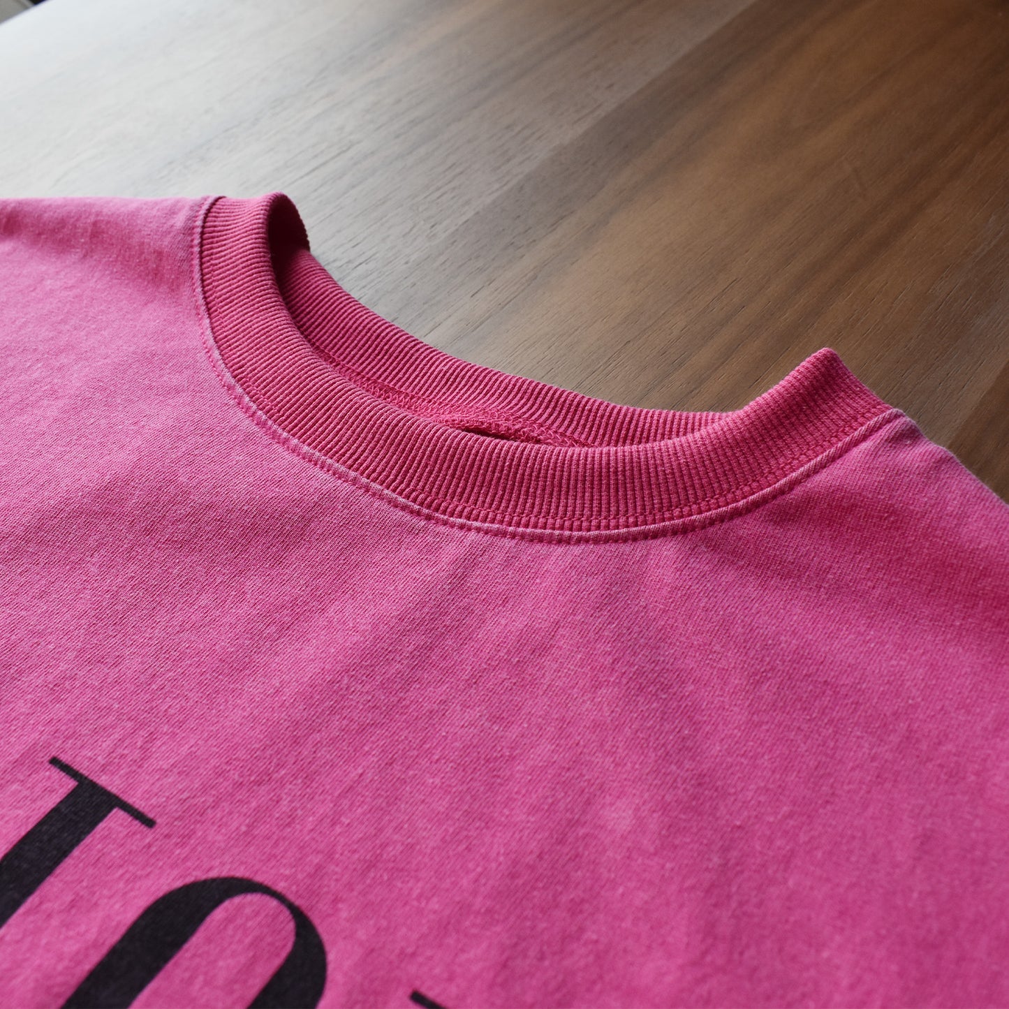 【en haut】天竺編みパウダーBOISEプリントチュニックTシャツ