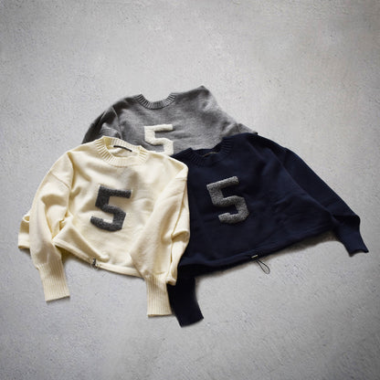 【organic】ジャガードナンバーロゴショートプルオーバー