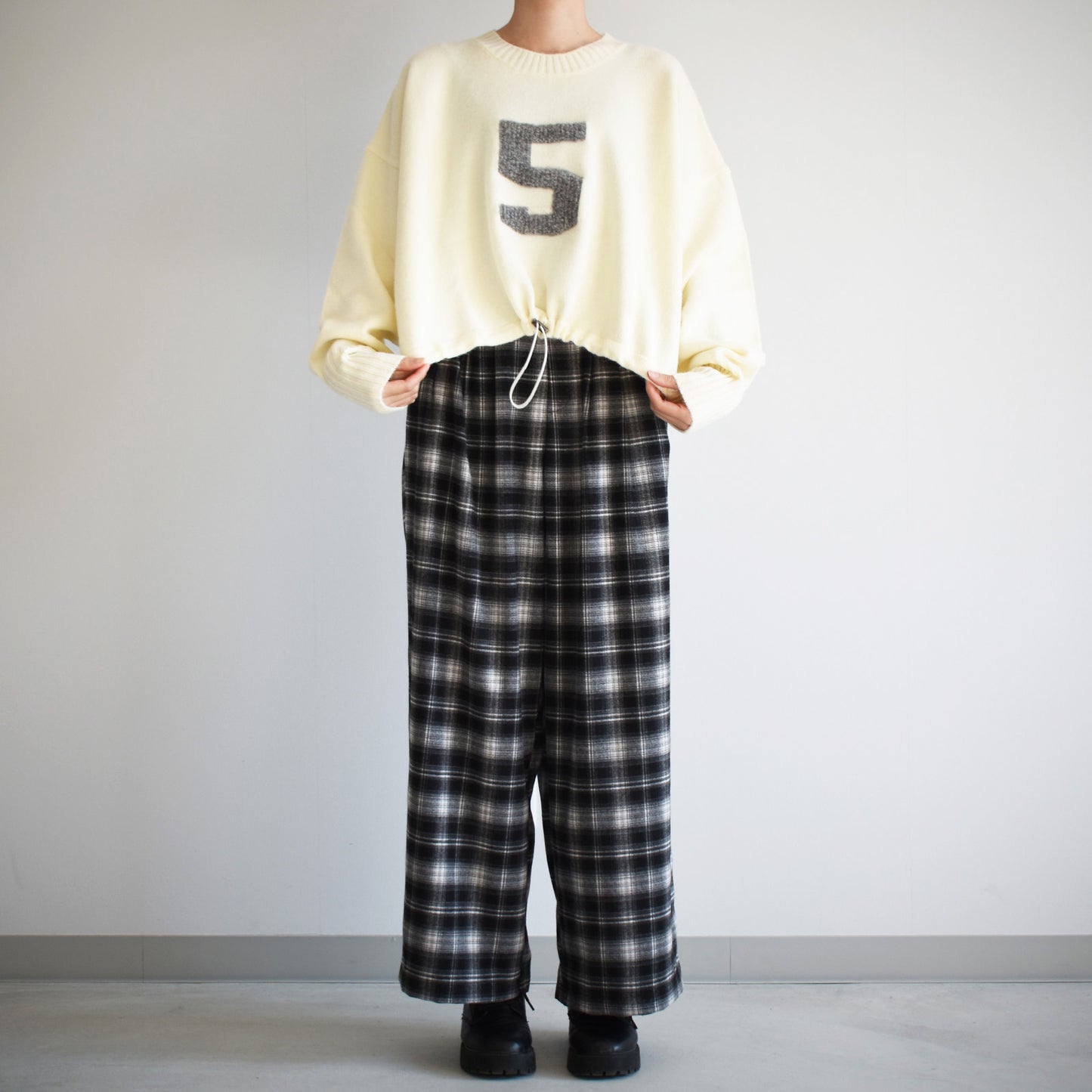 【organic】ジャガードナンバーロゴショートプルオーバー