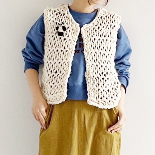 【gleam】ハンドニットベスト
