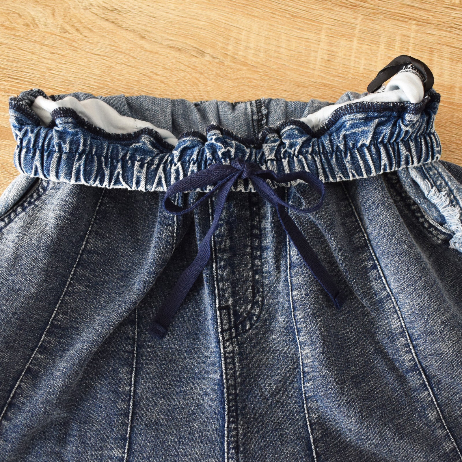 mililopiulu】ケミカルデニム裏毛パフパンツ – fiLL