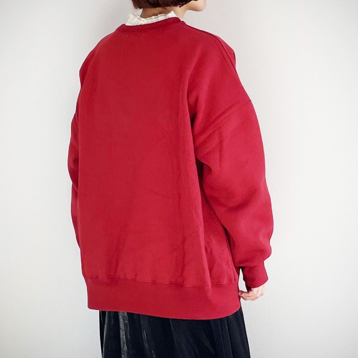 【gleam】線画フラワー刺繍BIGプルオーバー