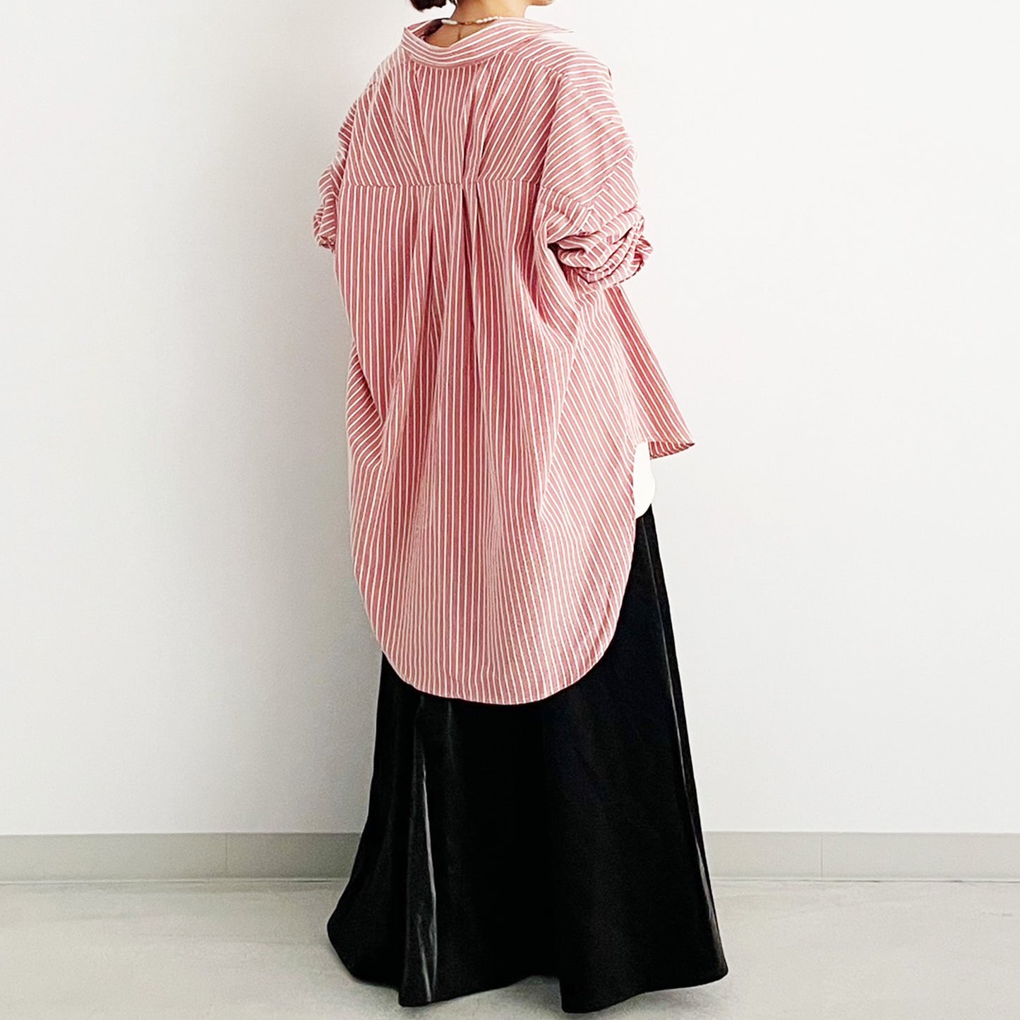 【organic】後タックデザインチュニックシャツ