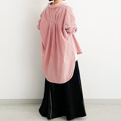 【organic】後タックデザインチュニックシャツ