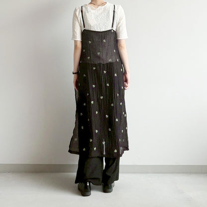 【gleam】シアー小花刺繍キャミワンピース