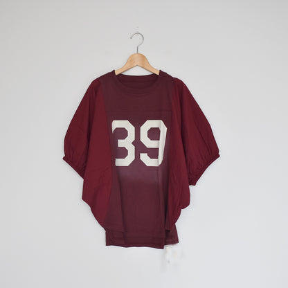 【en haut】ナンバリングロゴ袖ボリュームドルマンTシャツ