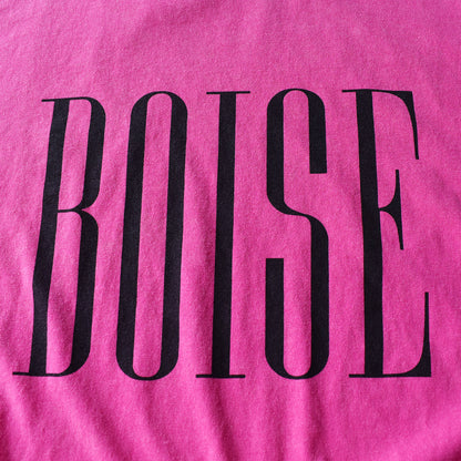 【en haut】天竺編みパウダーBOISEプリントチュニックTシャツ