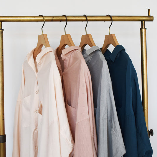 【tee-up】カシュクール両ポケットチュニック