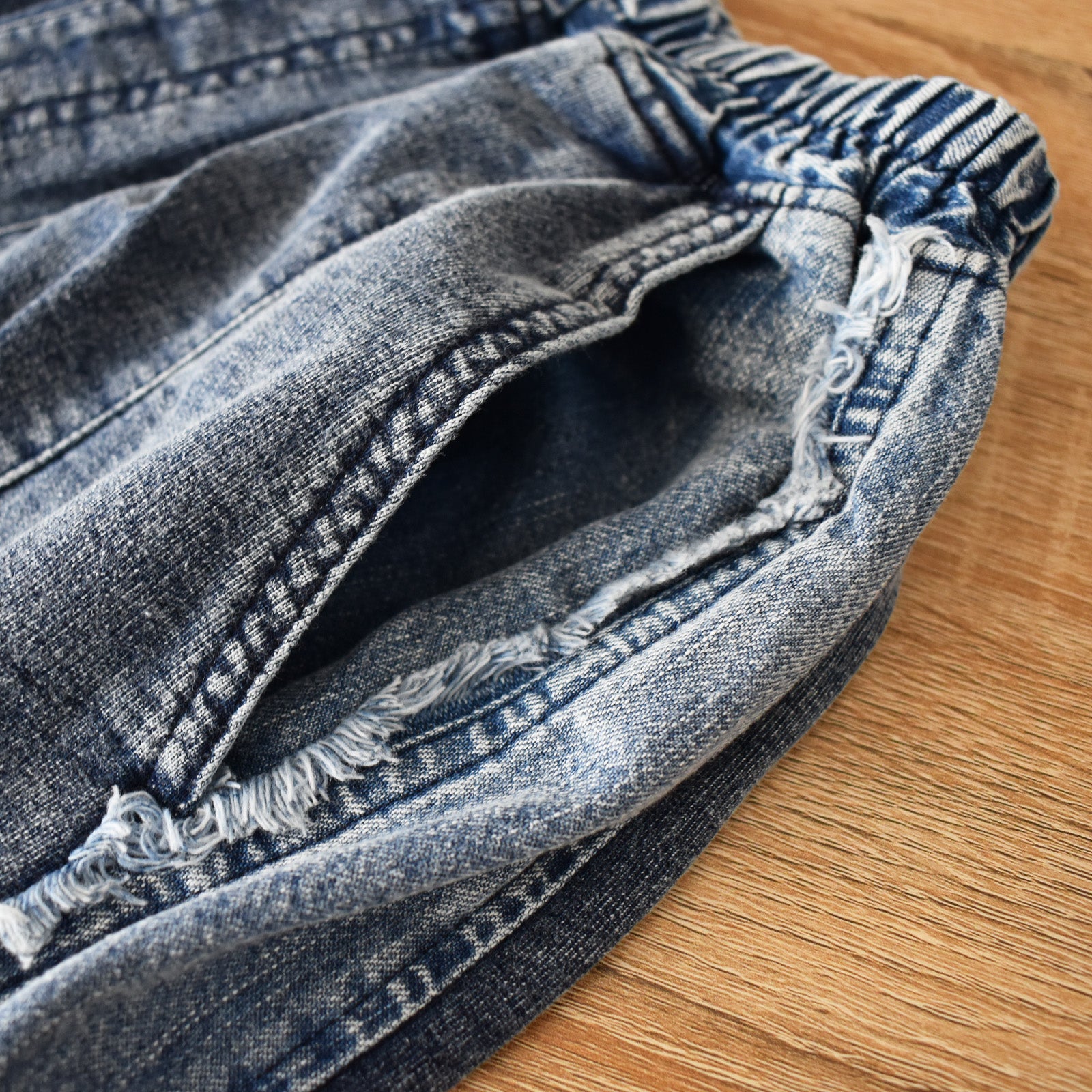 mililopiulu】ケミカルデニム裏毛パフパンツ – fiLL