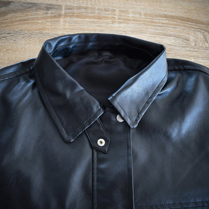 【Fun Fashion Future】ティぺット付きレザ―ブルゾン