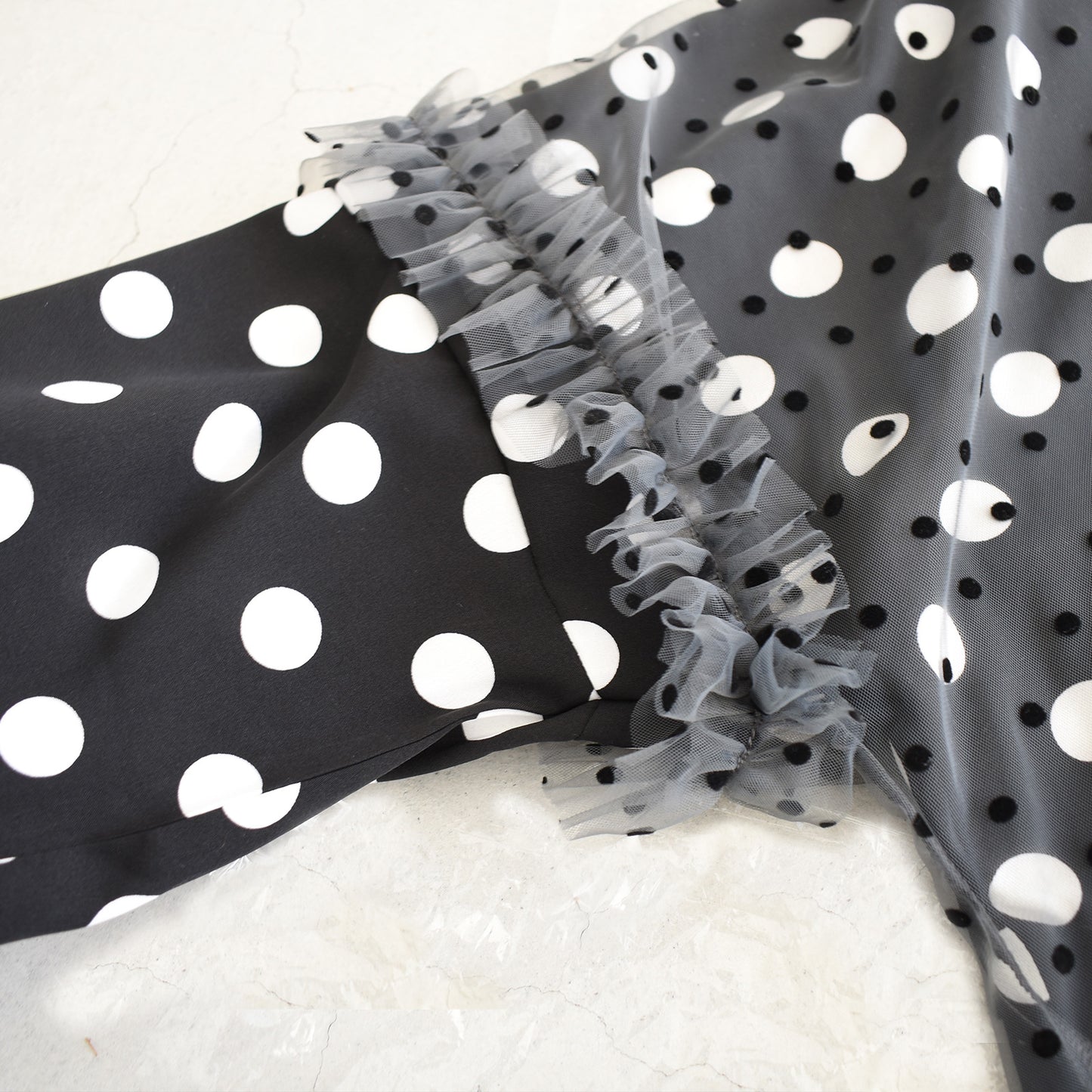 【sandy】レイヤードドルマンブラウス