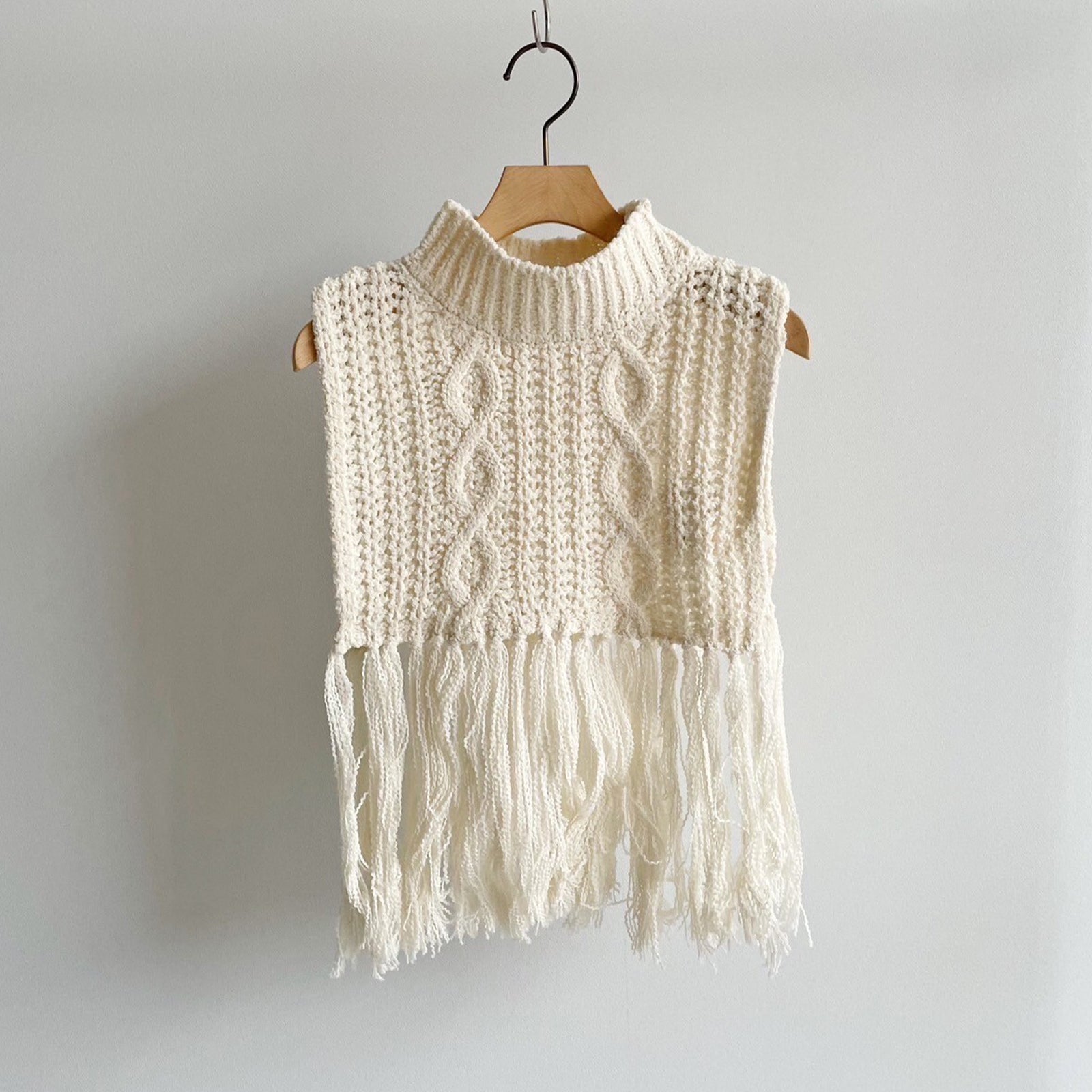 JIL SANDER 20SS size44フリンジ付きリブ編みベスト JIL SANDER 20SS size44フリンジ付きリブ編みベスト レディース