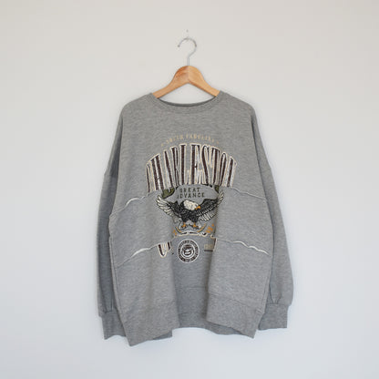 【gleam】イーグルカレッジプリントリメイク風プルオーバー