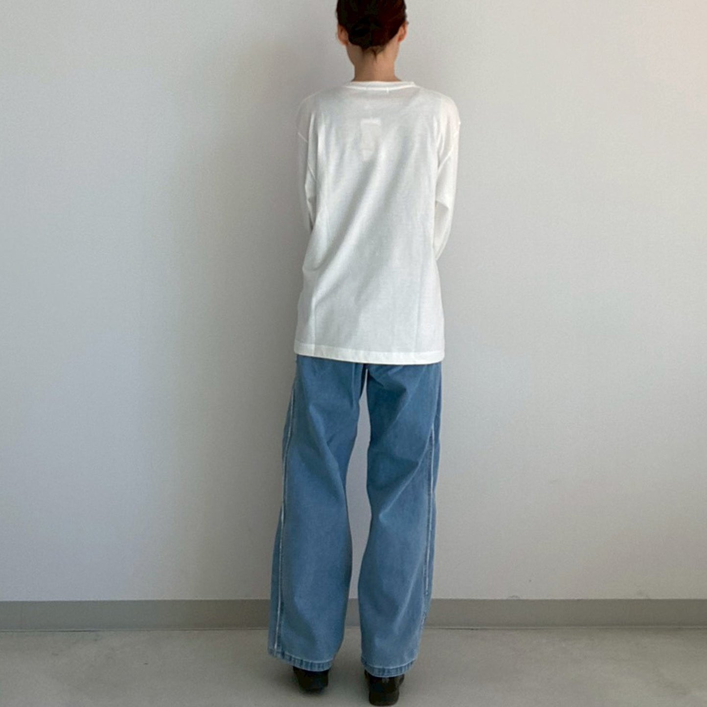 【gleam】天竺ロゴ＆キャットプリントロンT