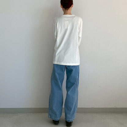 【gleam】天竺ロゴ＆キャットプリントロンT