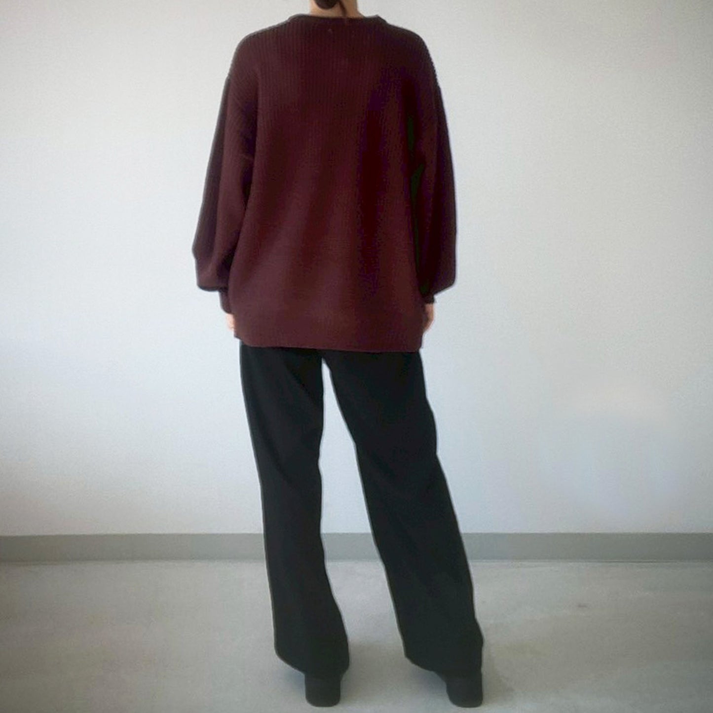 【gleam】畦編みテクスチャープリントBIGプルオーバー