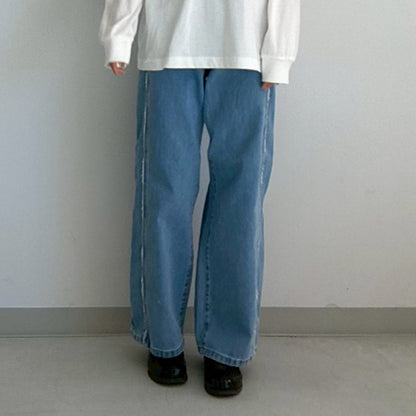 【Fun Fashion Future】サイドフリンジワイドパンツ