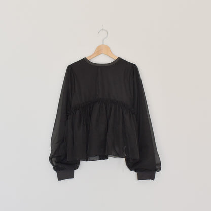 【gleam】フルボリュームオーガンジー重ねプルオーバー