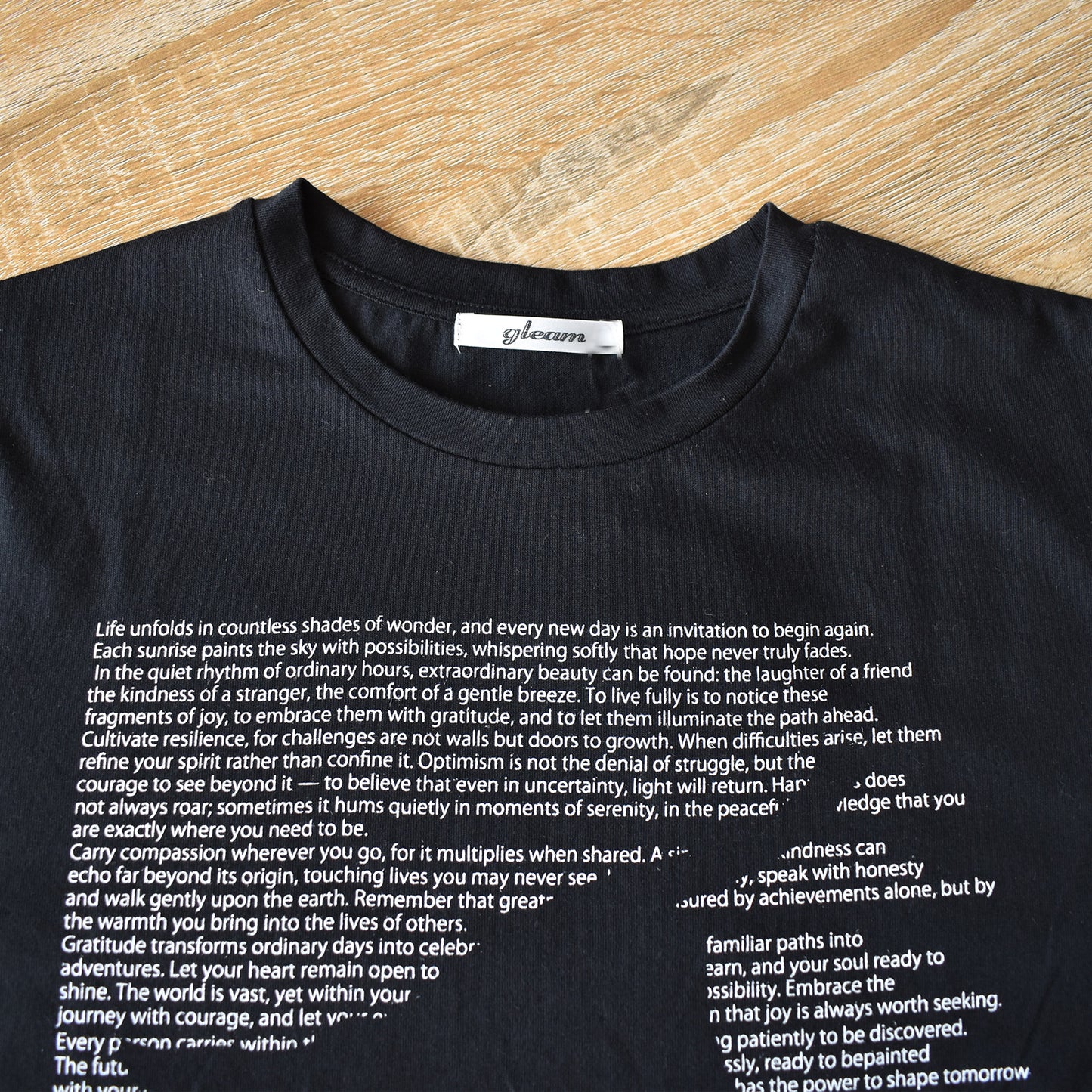 【gleam】天竺ロゴ＆キャットプリントロンT