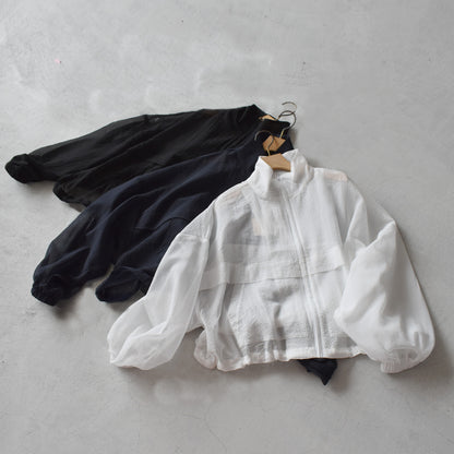 【en haut】シアーリップストップブルゾン