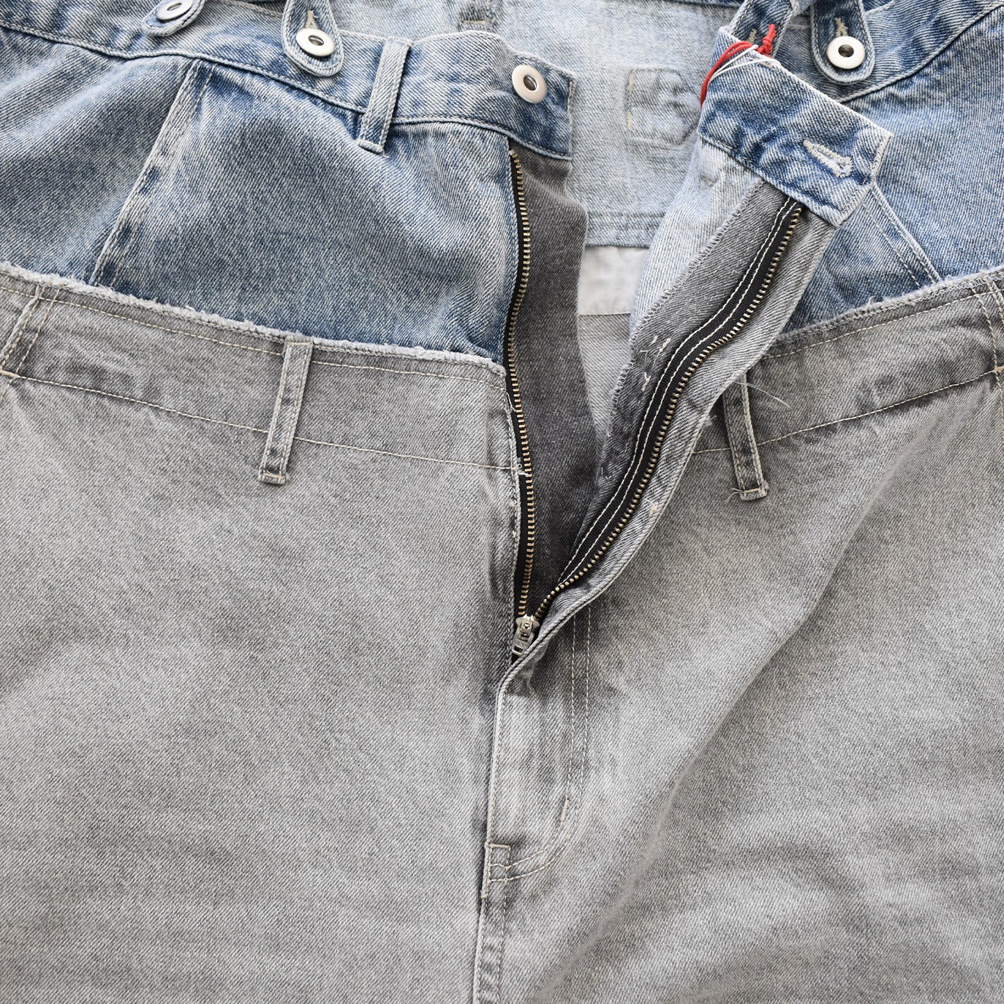 【mililopiulu】Wウェストデニムロングサロペット