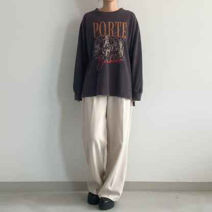 【KAKELA＆TRANQUIL】プリントロングクルー