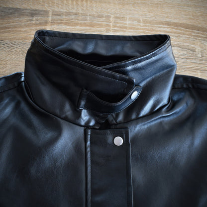 【Fun Fashion Future】ティぺット付きレザ―ブルゾン