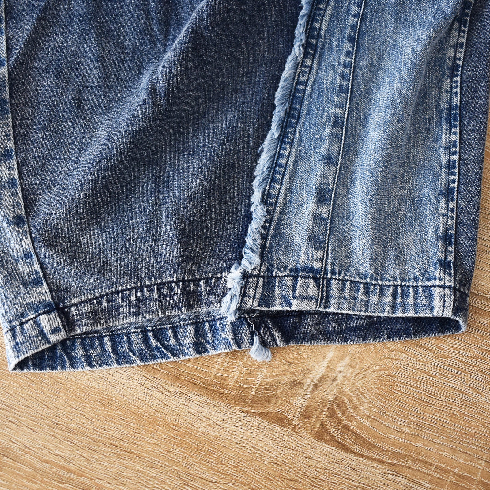 mililopiulu ケミカルデニム裏毛フーディーパーカー mililopiulu ケミカルデニム裏毛フーディー（パーカー