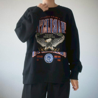 【gleam】イーグルカレッジプリントリメイク風プルオーバー