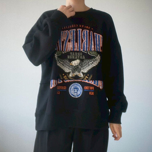 【gleam】イーグルカレッジプリントリメイク風プルオーバー