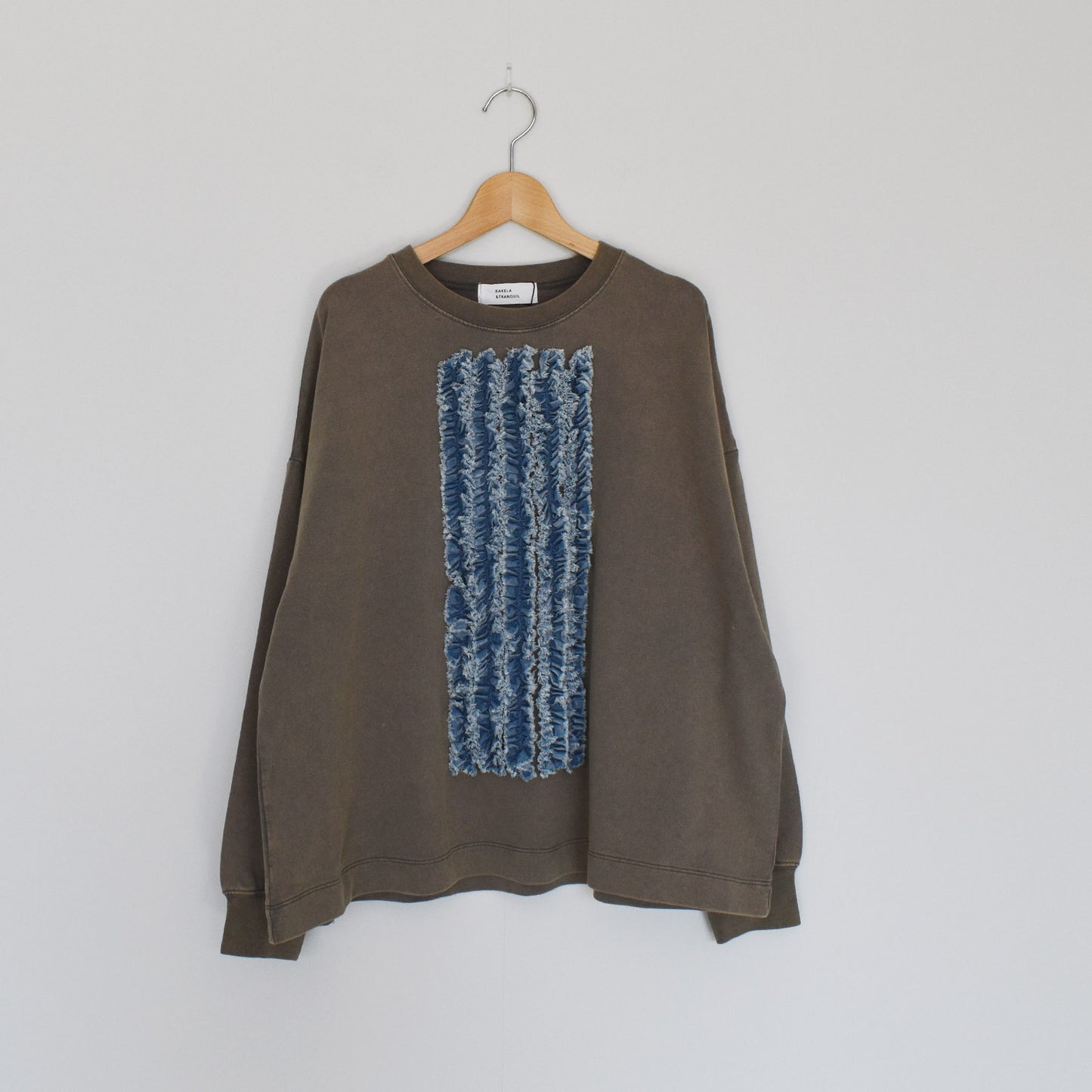 【KAKELA＆TRANQUIL】デニムフリル加工クルー