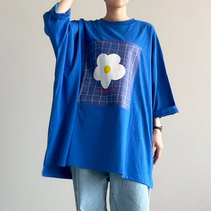 【tokidoki ekaki】チェックとお花Tee.