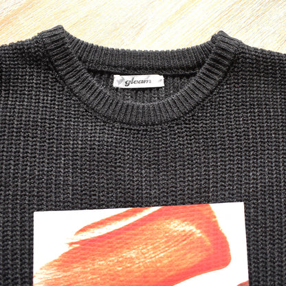【gleam】畦編みテクスチャープリントBIGプルオーバー