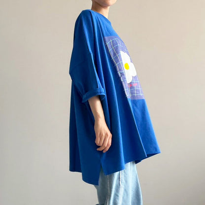 【tokidoki ekaki】チェックとお花Tee.