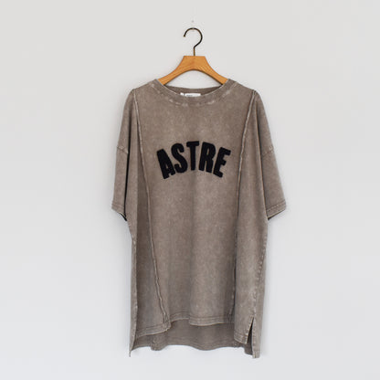 【KAKELA&TRANQUIL】サガラ刺繍ロゴ切替ロングクルーT