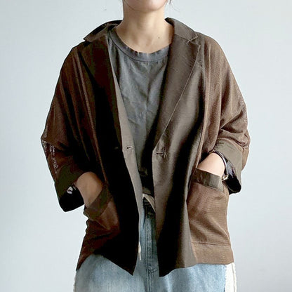 【urban hymns】メッシュ切替ドルマンジャケット
