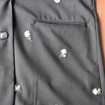 【gleam】小花柄刺繍テーラードジャケット