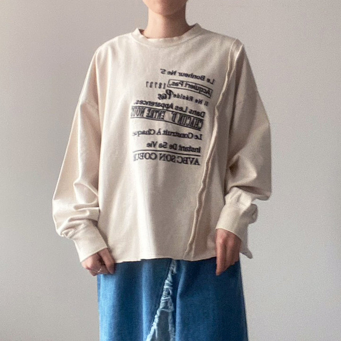 【KAKELA＆TRANQUIL】ワイド刺繍切替ロゴ