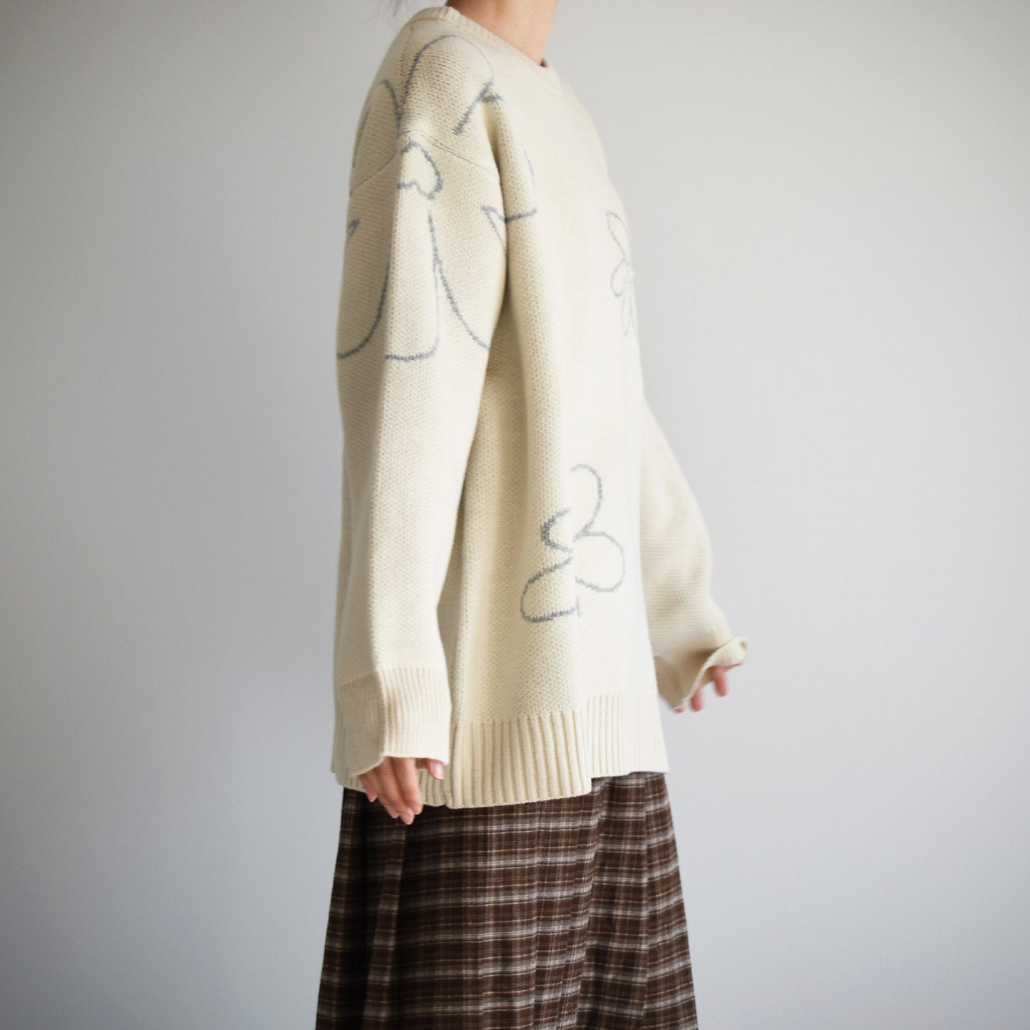 【gleam】フラワージャガードBIGプルオーバー